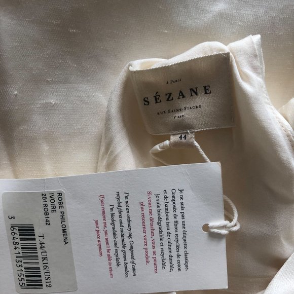 Sezane Philomena Dress in Ivory NWT - Picture 5 of 5